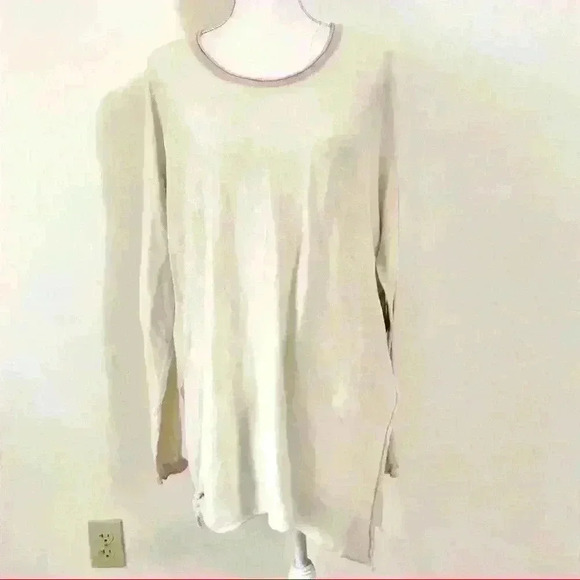 Cloth. By Design Oversized Tie Cream Sweater - Picture 3 of 11